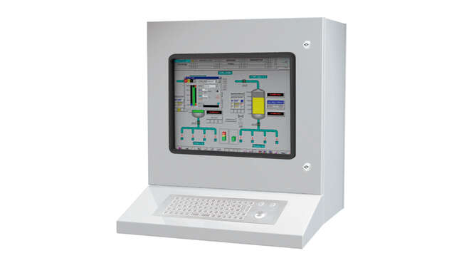 Workstation HMI´s Stainless Steel PC Compact Enclosure IP65 · Delvalle Box