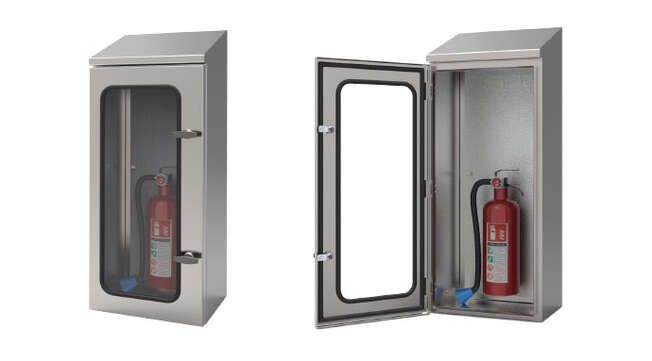 Stainless Steel Fire Extinguisher Enclosure IP66 · Delvalle Box