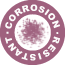 Logo Corrosion resistant · Delvalle Box