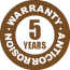 Logo 5 year anti-corrosion · Delvalle Box