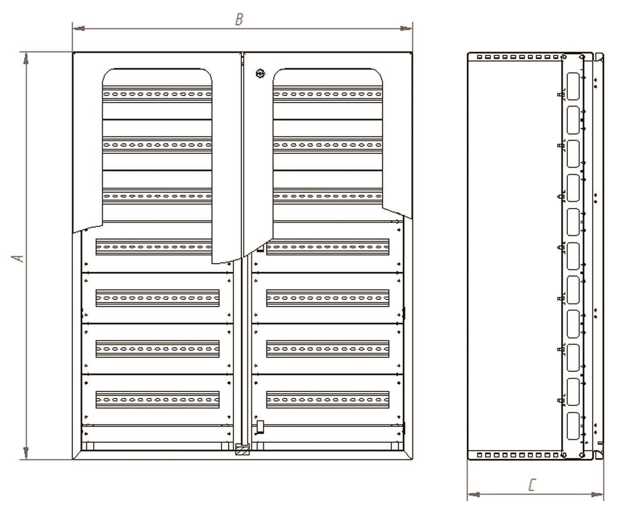 Modular Distribution Wall Cabinets Luxor IP66 · Delvalle Box