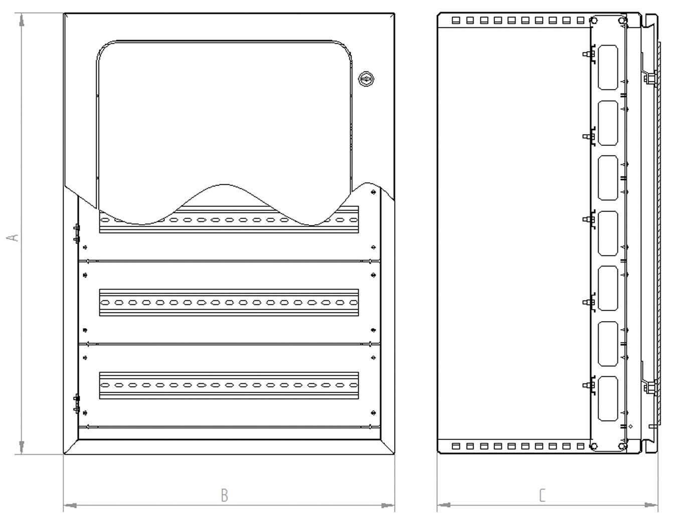 Armario de Distribución Mural Luxor IP66 · Delvalle Box