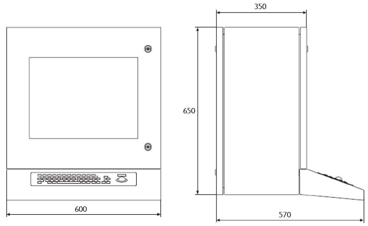 Workstation HMI´s Stainless Steel PC Compact Enclosure IP65 · Delvalle Box