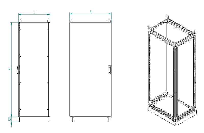 Armoire Galvanisé Modulaire Titan IP66 · Delvalle Box