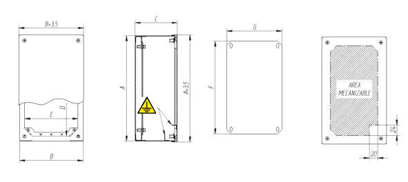 Caja Inoxidable de Terminales Geo IP66 · Delvalle Box