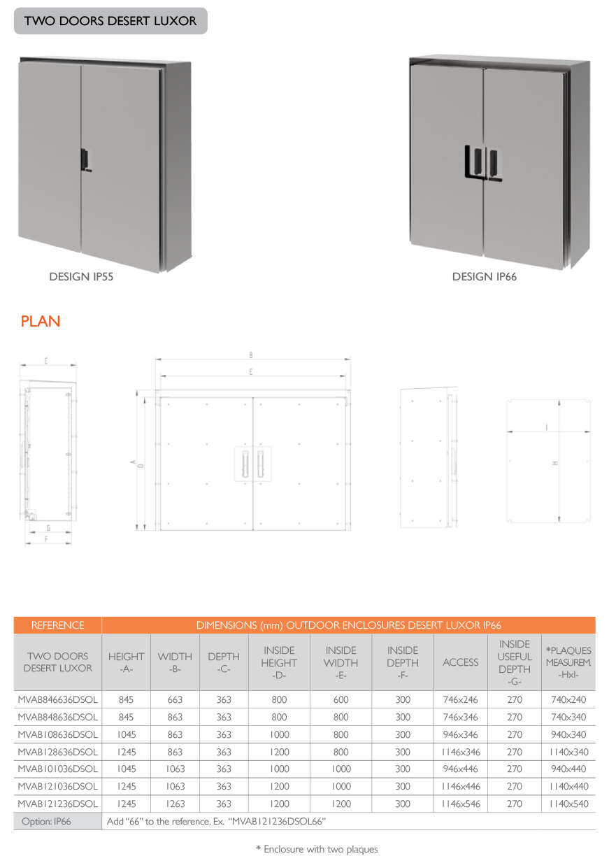 PLAN TWO DOORS DESERT LUXOR · Delvalle Box