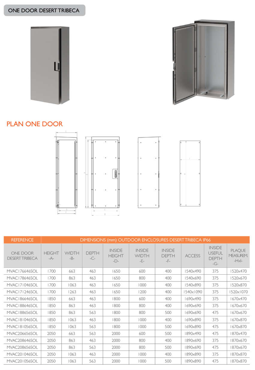 PLAN ONE DOOR DESERT TRIBECA · Delvalle Box