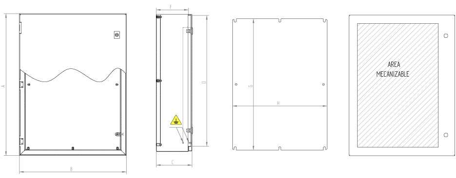 Caja Mural Aluminio Luxor IP66 · Delvalle Box