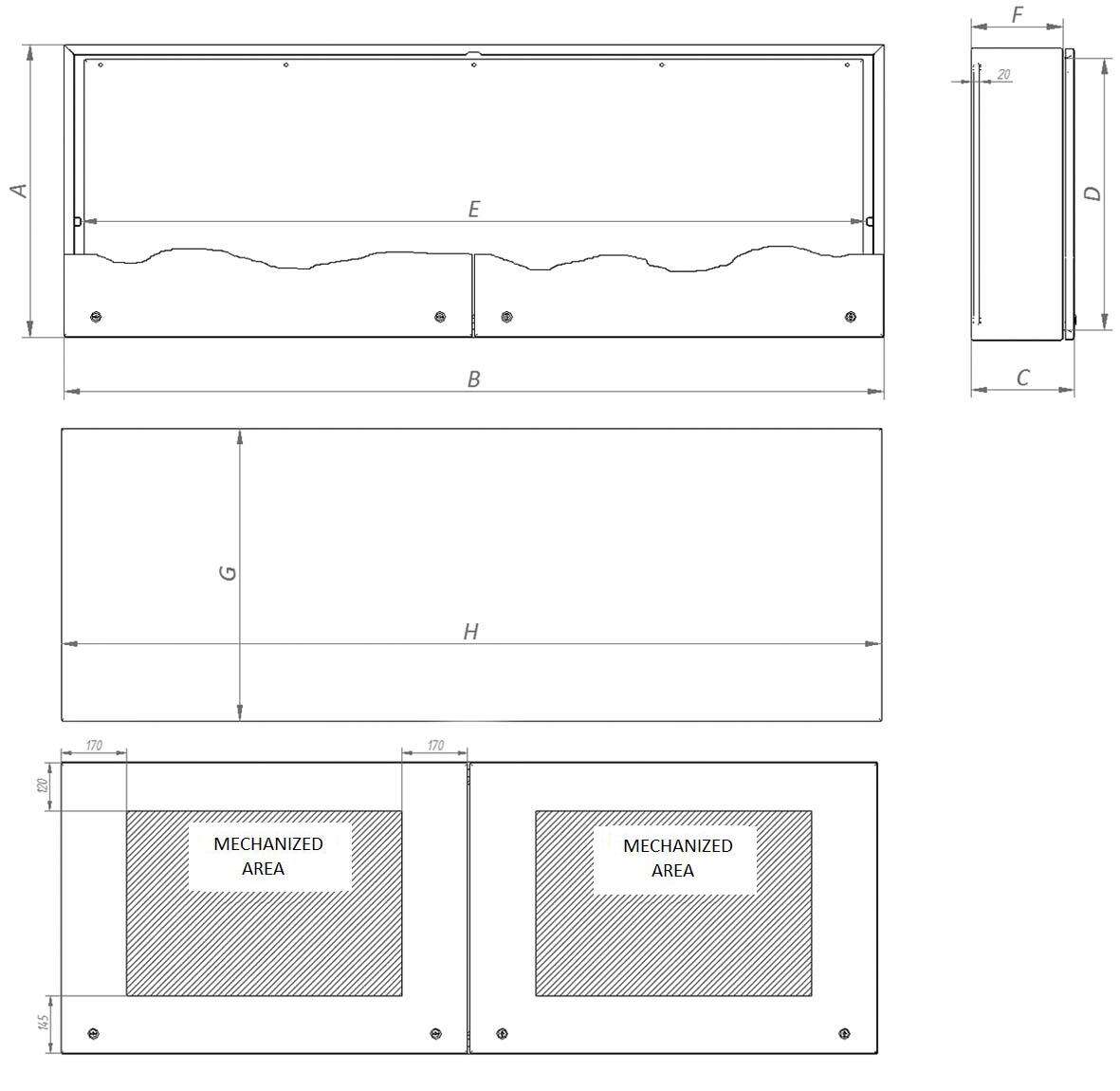 Panoramic Wall Mounted Stainless Steel Enclosure Luxor Tedeo IP66 · Delvalle Box