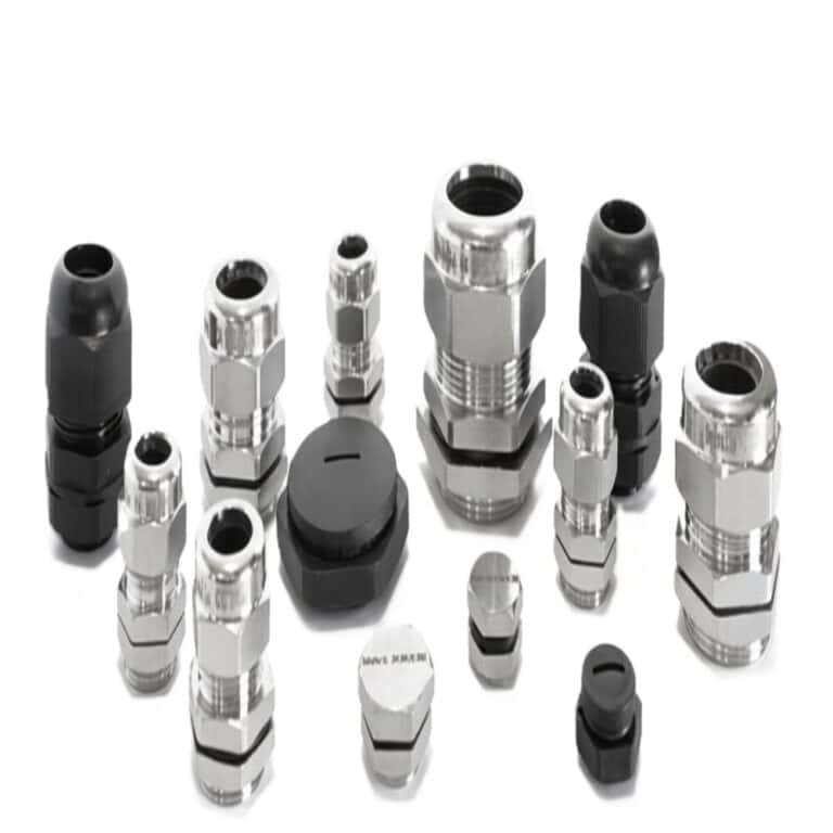 Prensaestopas métrica acero inoxidable IP68 · vista de detalle
