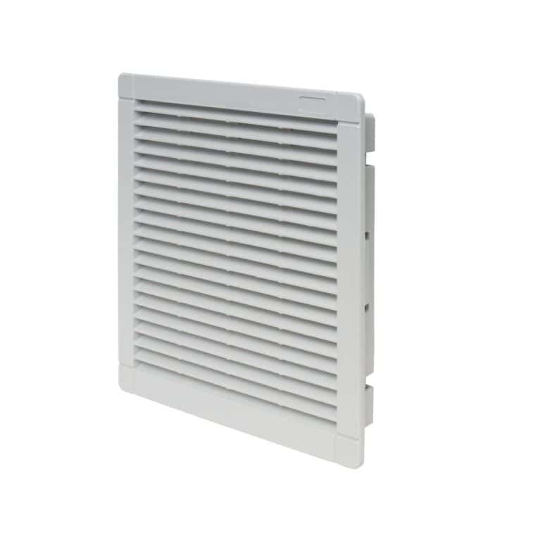 Ventilador con filtro prius termo-plástico: vista lateral del producto
